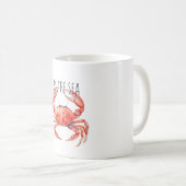 Rode krab bij de zee koffiemok (Voorkant rechts)