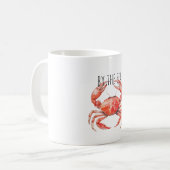 Rode krab bij de zee koffiemok (Voorkant links)