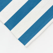 Rode krab Blue en White Stripe Fleece Blanket (Hoek)