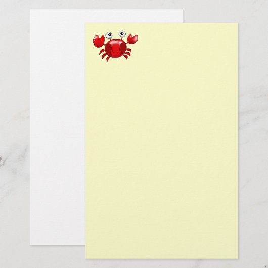 Rode krab briefpapier (Voorkant / Achterkant)