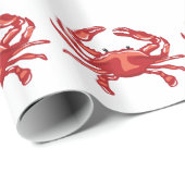 Rode krab cadeaupapier (Rol Hoek)