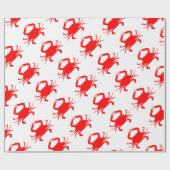Rode krab cadeaupapier (Vlak)