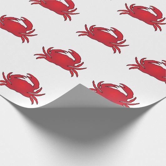 Rode krab cadeaupapier (Hoek)