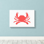 Rode krab canvas afdruk (Insitu (Houten vloer))