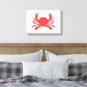 Rode krab canvas afdruk (Insitu (Slaapkamer))