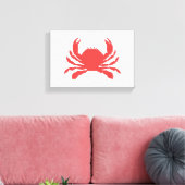 Rode krab canvas afdruk (Insitu (Woonkamer))