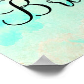 Rode Krab Elegante Strand Verlovings Poster Banner (Hoek)