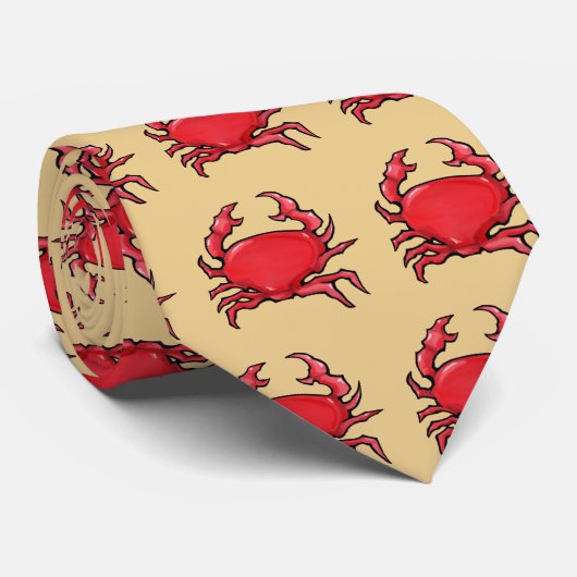 Rode krab en Stropdas (Opgerold)