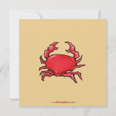 Rode krab en uitnodiging van de dag (Achterkant)