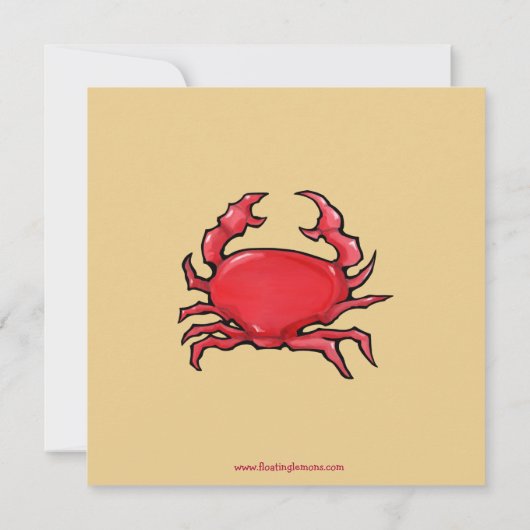 Rode krab en uitnodiging van de dag (Achterkant)
