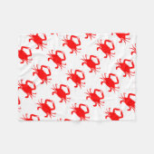 Rode krab fleece deken (Voorkant (Horizontaal))