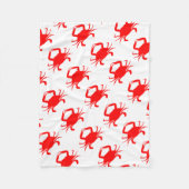 Rode krab fleece deken (Voorkant)