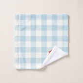 Rode Krab Gingham Patroon Badhanddoek Set Bad Handdoek (Wasdoekje)