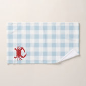 Rode Krab Gingham Patroon Badhanddoek Set Bad Handdoek (Handdoek)