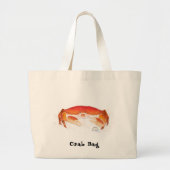 Rode krab grote tote bag (Voorkant)