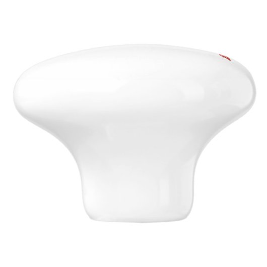  rode krab "houtsnede" keramische knop (Zijkant)