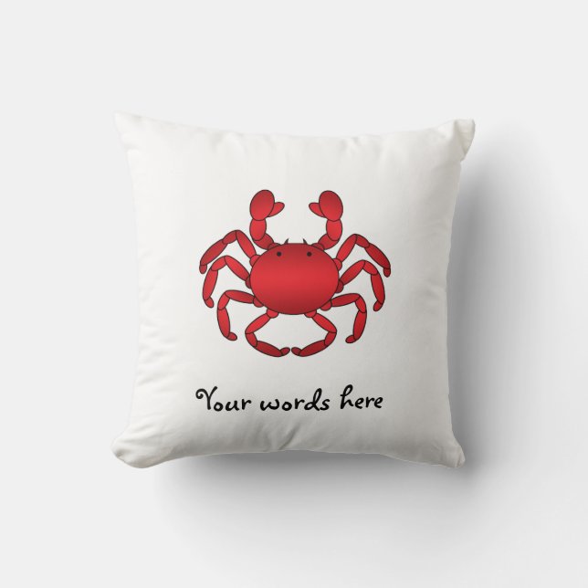 Rode krab kussen (Voorkant)