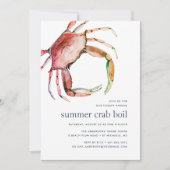 rode krab | Kustzomer Seafood Crab Boil Kaart (Voorkant)