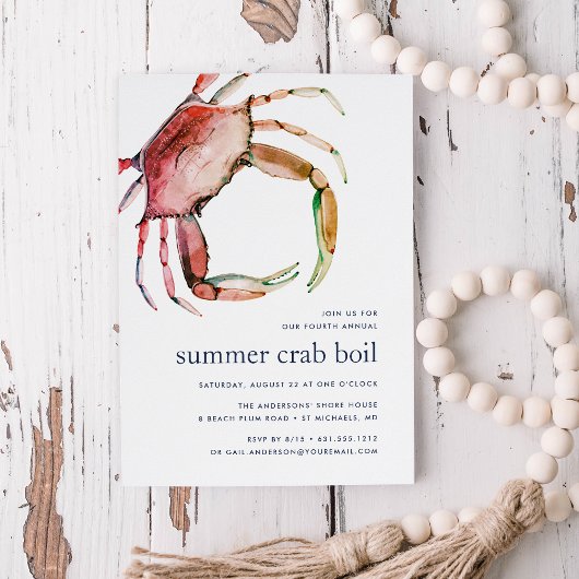 rode krab | Kustzomer Seafood Crab Boil Kaart