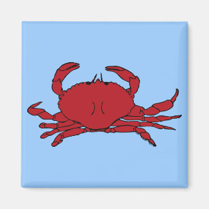 Rode krab magneet