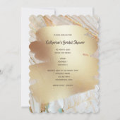 Rode krab marmeren goud vloeistof elegante partij  kaart (Achterkant)