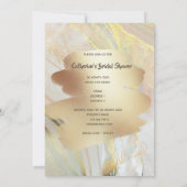 Rode krab marmeren goud vloeistof elegante partij  kaart (Achterkant)