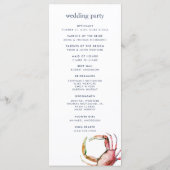 Rode krab | Nautical Wedding Ceremony Programme Programmakaart (Achterkant)