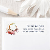 Rode krab | Nautisch terugkeeradres Etiket (Insitu)