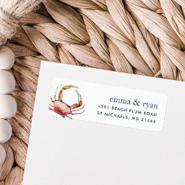 Rode krab | Nautisch terugkeeradres Etiket