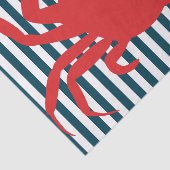 Rode krab op Noordelijke Stripes Tissuepapier (Detail)