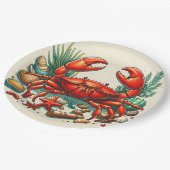 Rode Krab Ovenschotel Papieren Bordje (Gekanteld)