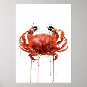Rode Krab Poster