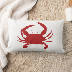 Rode krab schilderen silhouet strand kussen