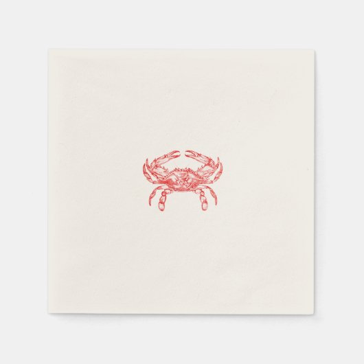 rode krab servet (Voorkant)