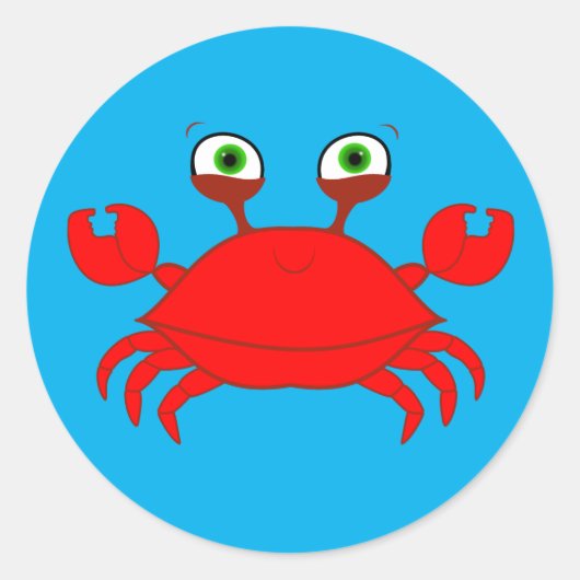 Rode krab Stickers (Voorkant)