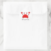 Rode krab Stickers | Cupcake Toppers (Tas)