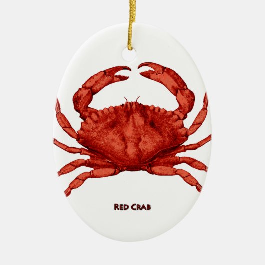 Rode krab (Stille Oceaan) Keramisch Ornament (Voorkant)