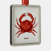 Rode krab (Stille Oceaan) Metalen Ornament (Rechts)