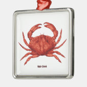 Rode krab (Stille Oceaan) Metalen Ornament (Links)