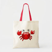 Rode krab tote bag (Voorkant)