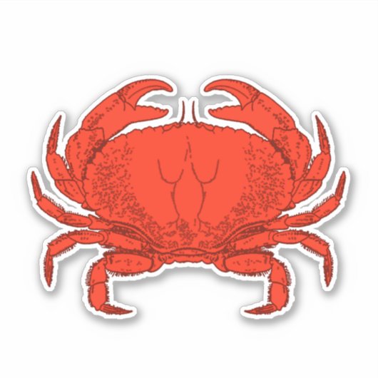 Rode krab Vinyl Decal Sticker (Voorkant)