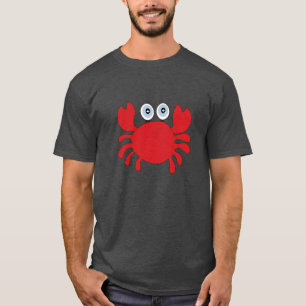 Rode krab voedsel op maat t-shirt