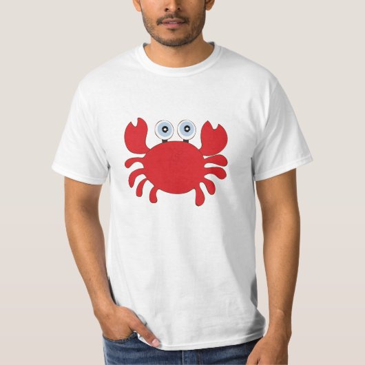 Rode krab voedsel op maat t-shirt (Voorkant)