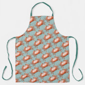  Rode krab Whimsical Crabby Pattern Apron Schort (Voorkant)