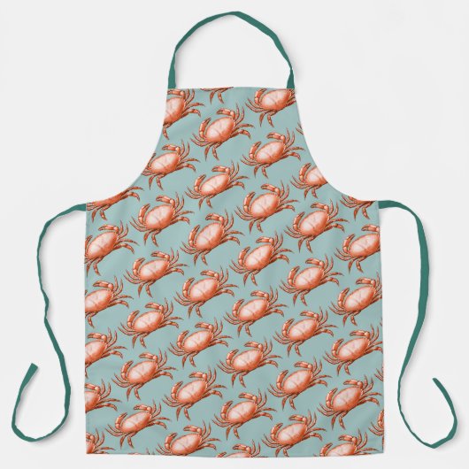  Rode krab Whimsical Crabby Pattern Apron Schort (Voorkant)