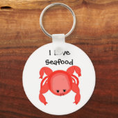 Rode Krab Zeevruchten Design Sleutelhanger (Voorkant)