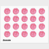 Rode Krabbelboogframe Aangepaste Feestdagen Ronde Sticker (Vel)