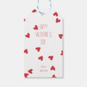 Rode krabbelhartjes – fijne Valentijnsdag Cadeaulabel (Voorkant)