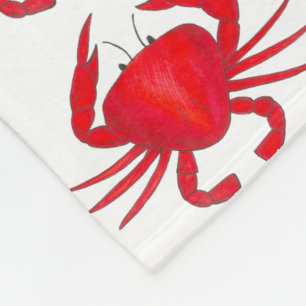 Rode krabben Baltimore Maryland Beach Fleece Deken