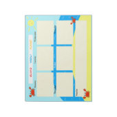 Rode krabben en zee notitieblok (Linkerzijde)